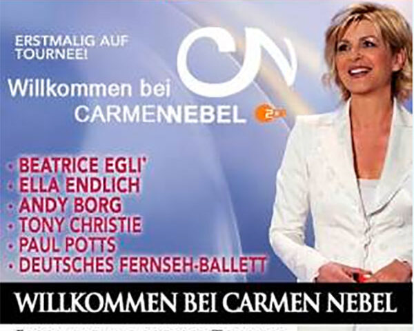 Carmen Nebel geht 2016 auf große Tournee