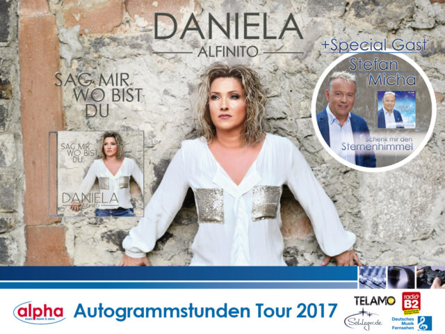 Daniela Alfinito und Stefan Micha auf alpha-Autogrammstunden-Tour 2017