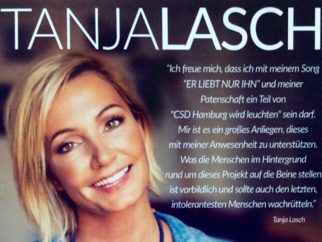 Rührende Geste von Tanja Lasch für “CSD – Hamburg wird leuchten”