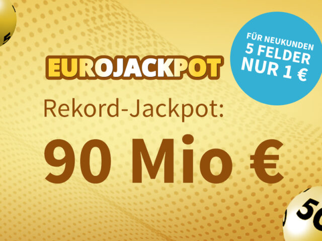 Rekord-EuroJackpot: 90 Millionen Euro an diesem Freitag