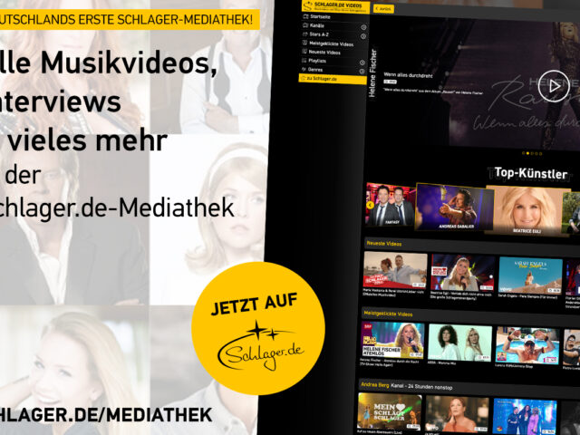 JETZT NEU! Die Schlager.de-Mediathek – ALLE Videos EURER Schlagerstars auf EINER Plattform
