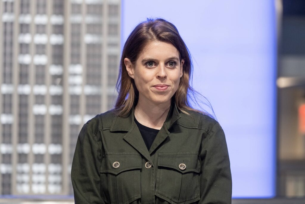 NY: Her Royal Highness Princess Beatrice visits Empire State Building Her Royal Highness Princess Beatrice of York lights the Empire State Building in Partnership with Outward Bound to raise money for education program. New York New York United States Copyright: LevxRadin